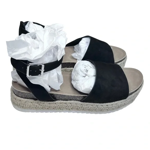 Torrid NWT Double Strap Esp Rope Platform Sandals 12 - Picture 6 of 16